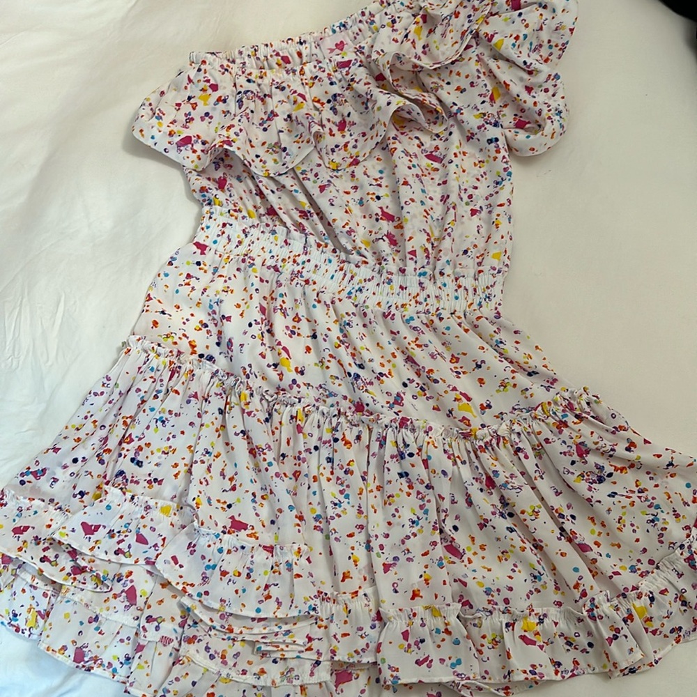 Buddy love one shoulder ruffle dress